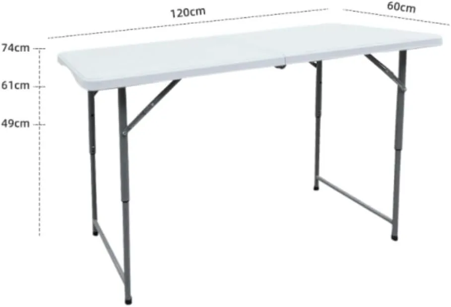 Outdoor Camping Table Folding Camping Table Portable Foldable Picnic Table Outdoor 3 Adjustable Heights Utility Table Camping Furniture