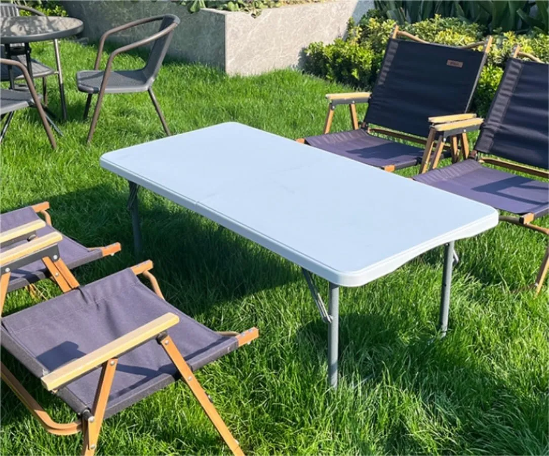 Outdoor Camping Table Folding Camping Table Portable Foldable Picnic Table Outdoor 3 Adjustable Heights Utility Table Camping Furniture