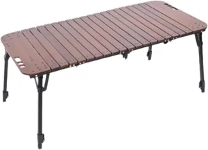 Outdoor Camping Table Folding Picnic Table Roll Up Noodles Camping Tables Stable Aluminum Table Frame for Outdoor & Indoor