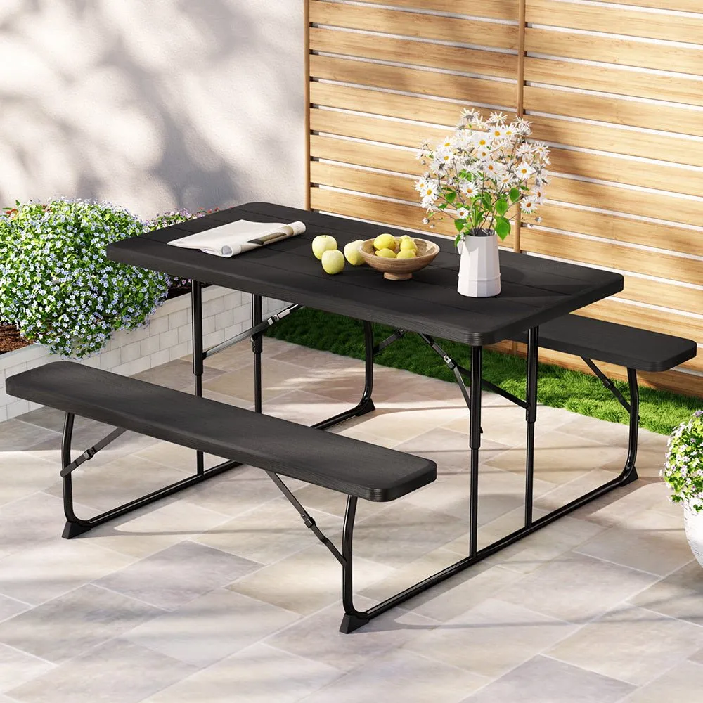 Outdoor Foldable Picnic Bench Dining Set