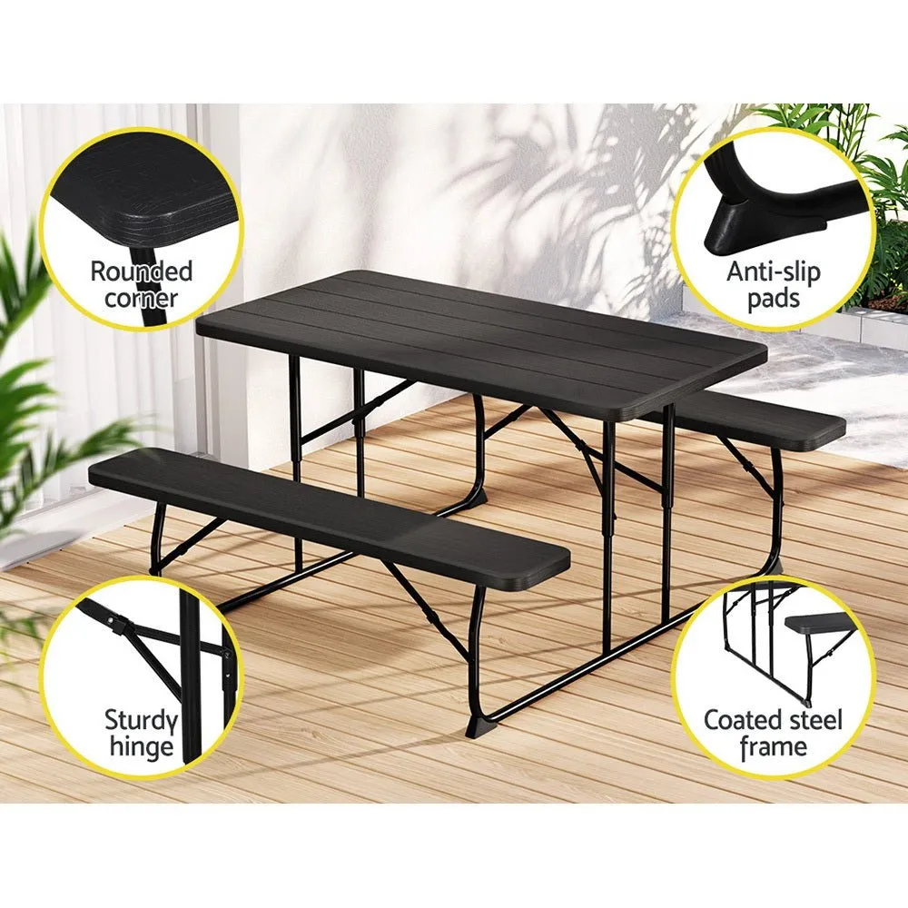 Outdoor Foldable Picnic Bench Dining Set