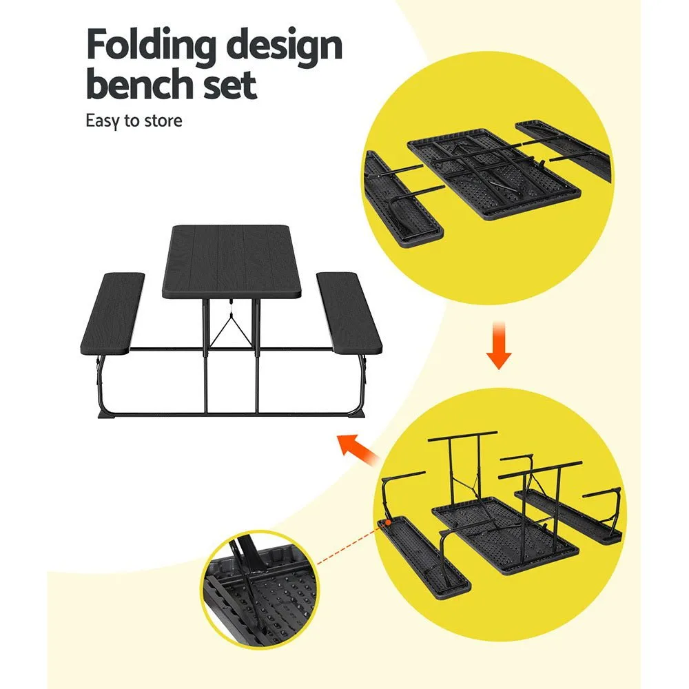Outdoor Foldable Picnic Bench Dining Set