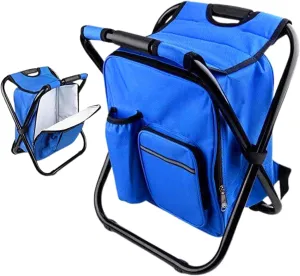 Outdoor Folding Chair, Backpack Chair, Camping Foldable Chairs, Versatile in Use, Comfortable Support System, 36x29x41cm for Hiking Travel Beach Park Festival Lawn Picnic Backyard Porch