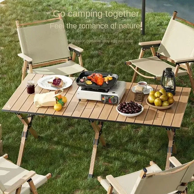 Outdoor Folding Picnic and Camping Table and Chairs Set