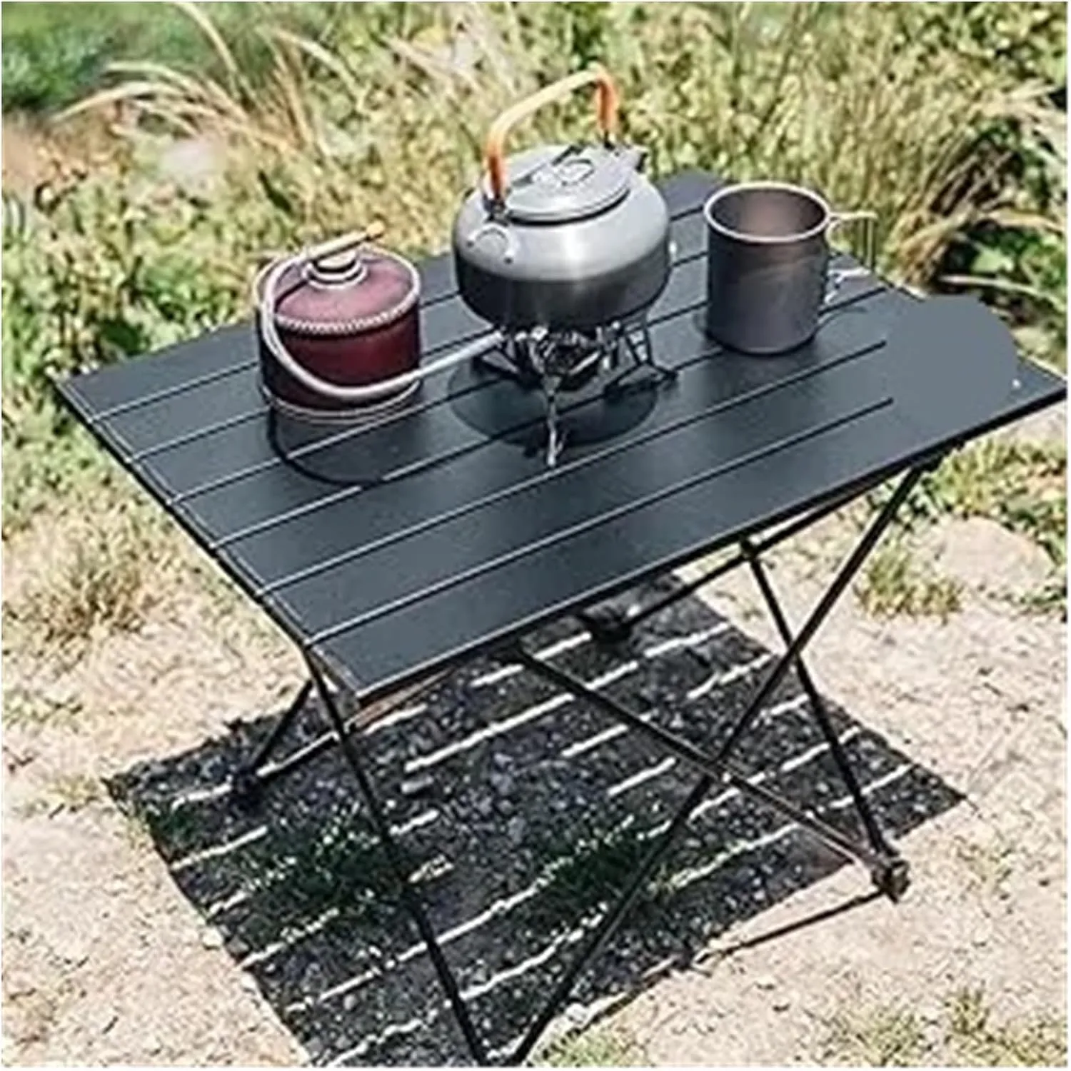Outdoor Folding Table Outdoor Folding Table and Chair Set, Ultra Light Aluminum Alloy Camping Gear