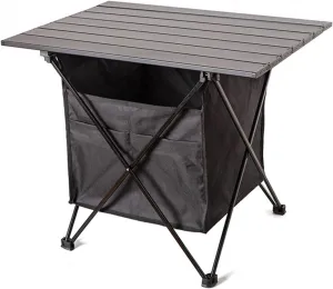 Outdoor Portable Camping Table Ultralight Aluminum Beach Table with Storage Bag Folding Camp Table for Camping Hiking Backpacking Outdoor Picnic Travel Equipment,B