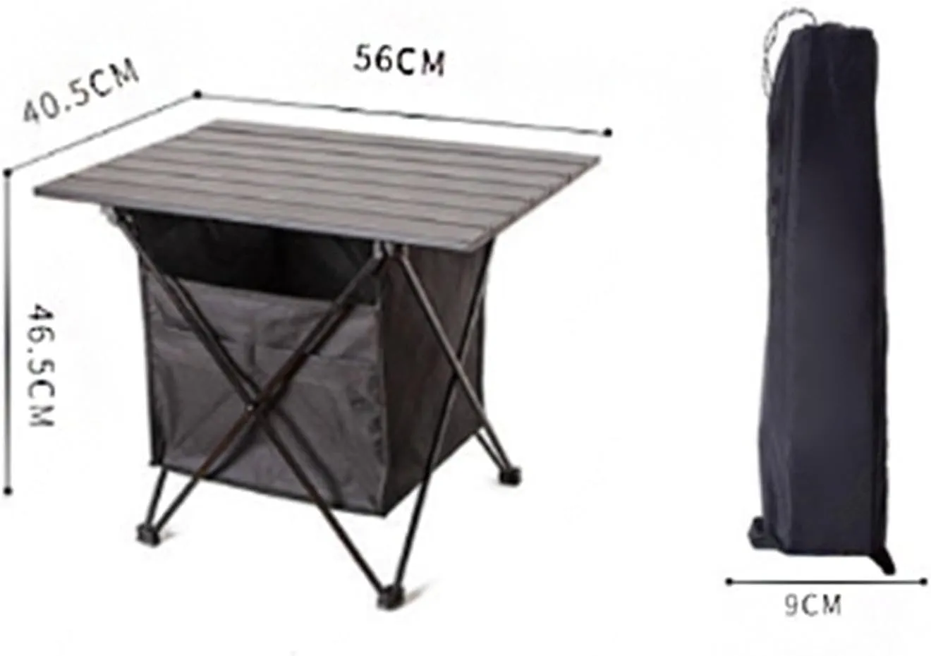 Outdoor Portable Camping Table Ultralight Aluminum Beach Table with Storage Bag Folding Camp Table for Camping Hiking Backpacking Outdoor Picnic Travel Equipment,B