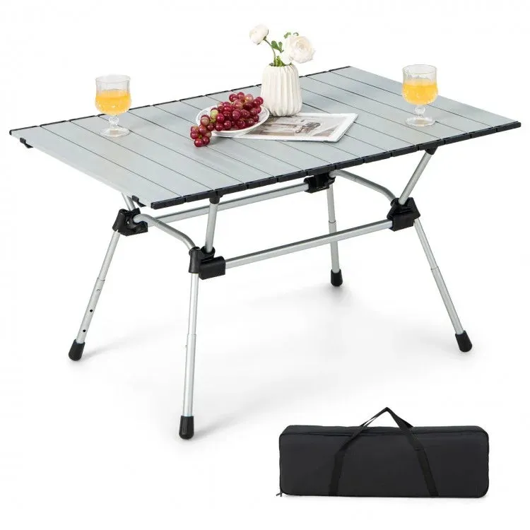 Outdoor Portable Folding Camping Table with Carry Bag - Suitable for Camping and Backyard Gatherings