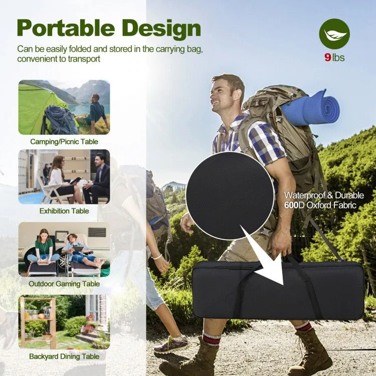 Outdoor Portable Folding Camping Table with Carry Bag - Suitable for Camping and Backyard Gatherings