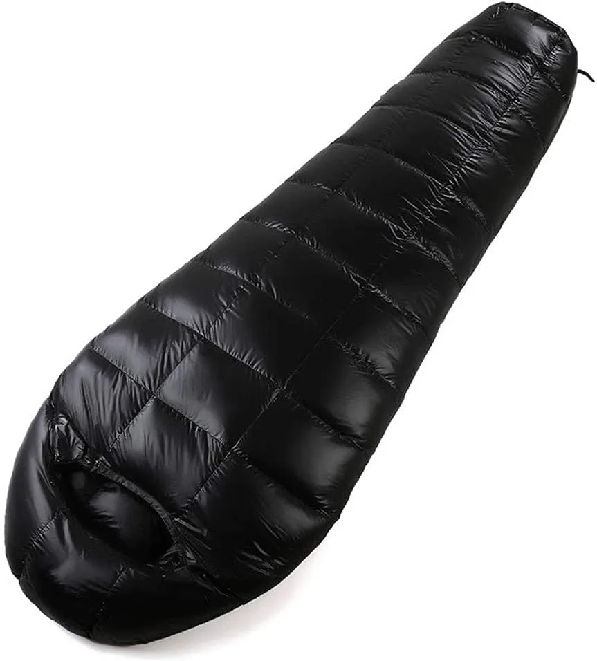 Outdoor Sleeping Bag: -30℃/-24F Hydrophobic Goose Down, Camping Sleeping Bag with Stuff Sack - Ultra Lightweight Design