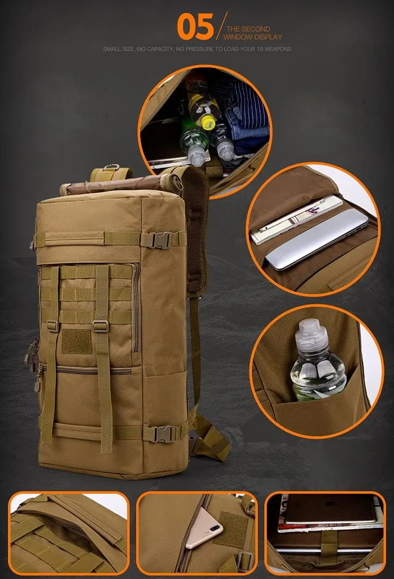 Outdoor Tactical Backpack 50L Large Molle Military Bags Multifunction Trekking Hunting Camp Hiking Shoulder Handbag
