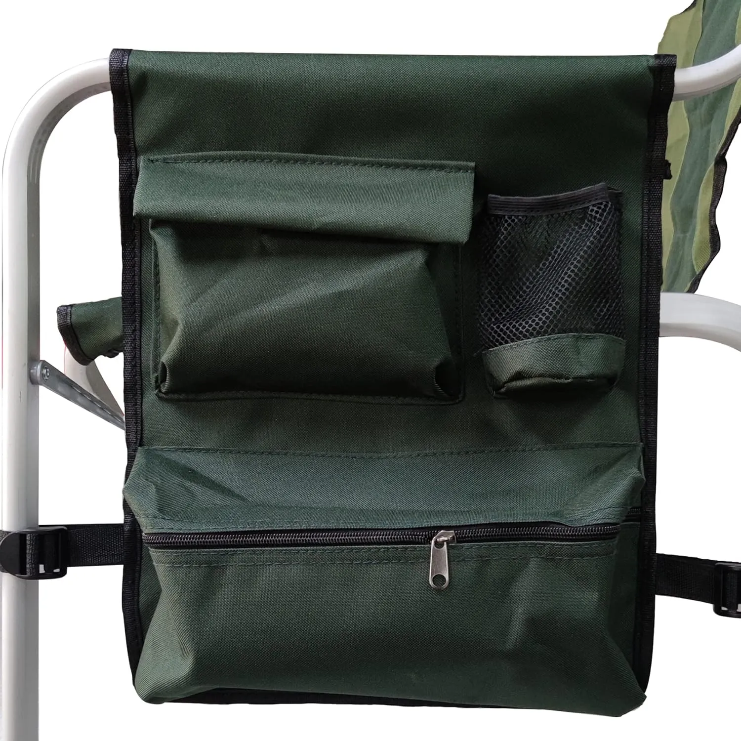 Oversized Folding Camping Chair with Side Table 400lbs Heavy Duty Portable Lawn Chairs Lightweight Aluminum Frame for Camping Fishing Beach Outdoor Use, Green