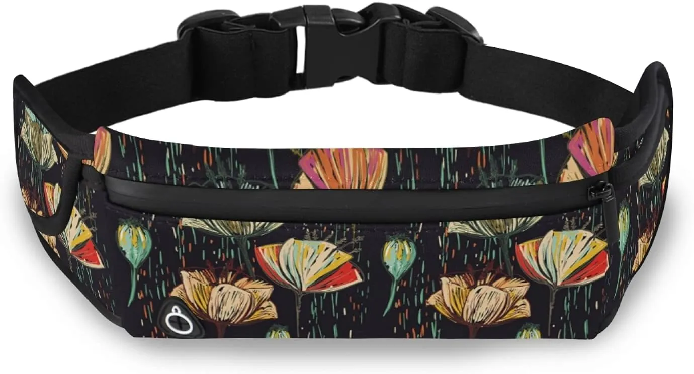 Oyihfvs Adjustable Running Belt, Fanny Pack Waist Pack, Runners Bag, Sports Hiking Fitness Exercise Gym Pouch for Women Men Accessories