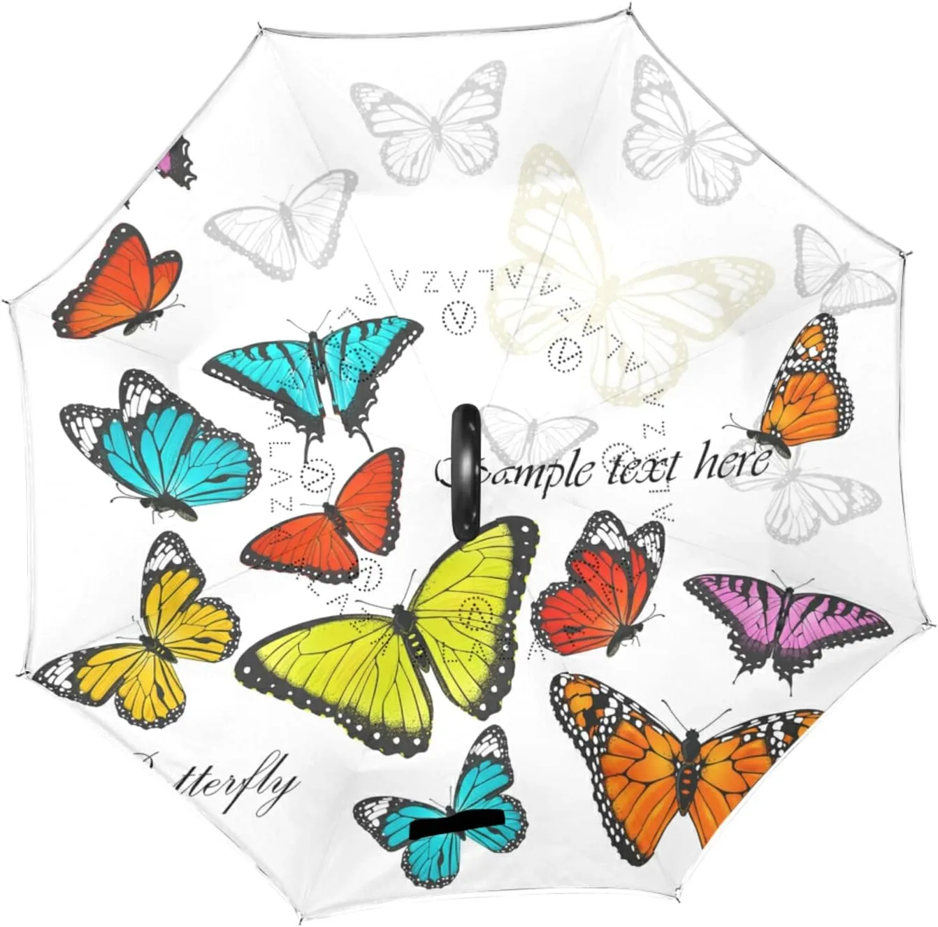 Oyihfvs Double Layer Inverted Umbrella, With C-Shaped Handle Windproof UV Proof Durable Parasol, For Men Women Outdoor Folding Rain Sun