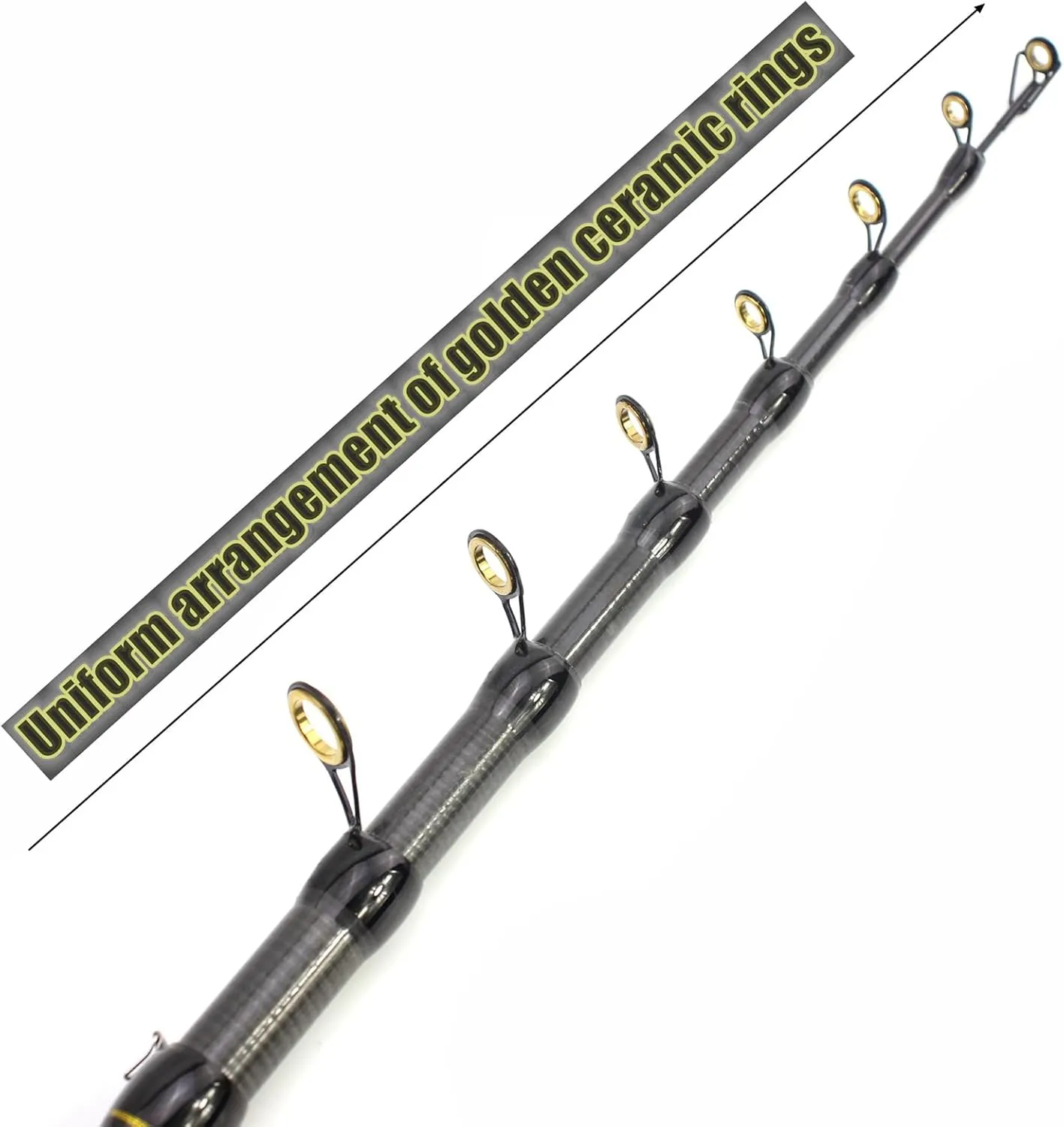 Pack of 1 Carbon Fiber Fishing Rod Super Short Pocket Portable Spinning Pole Telescopic Carp Trout Beach Fishing