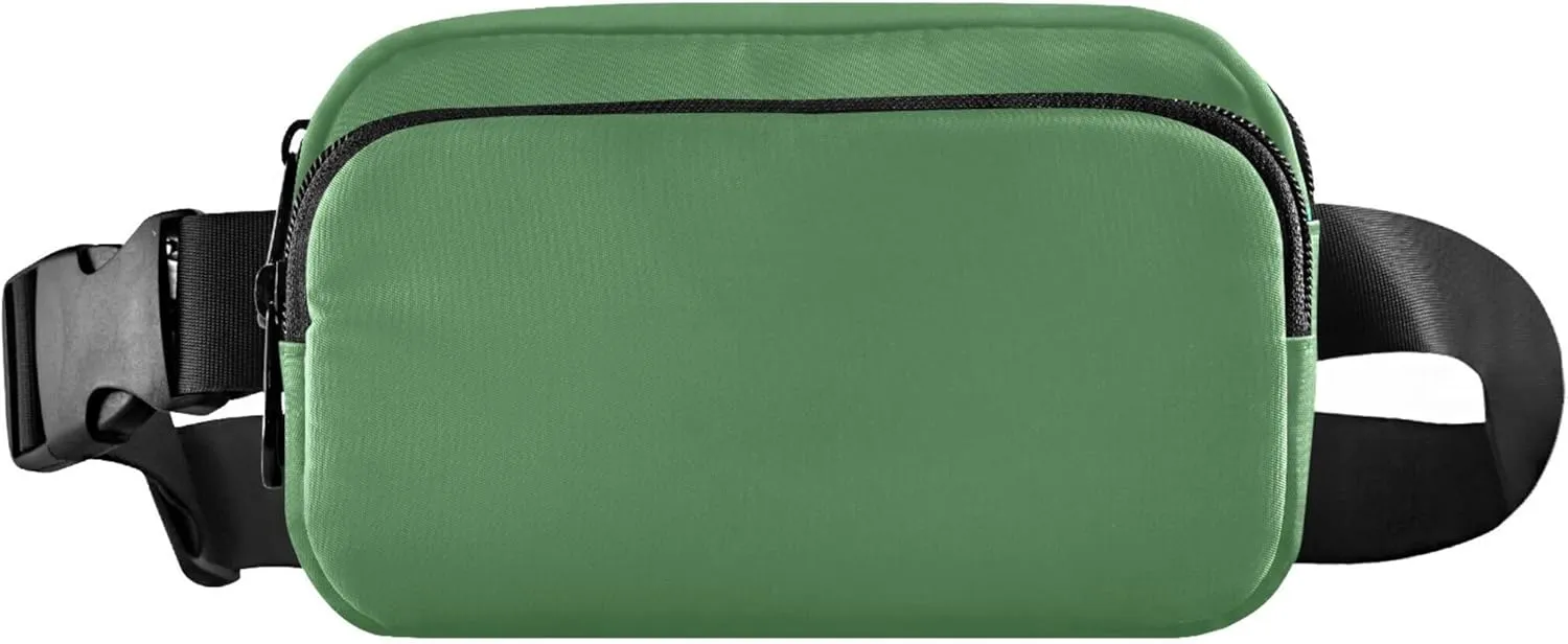 Palegreen Fanny Belt Bag Waist Packs Crossbody Bags Bum Bag for Running Hiking Travel Workout Adjustable Strap for Women Men