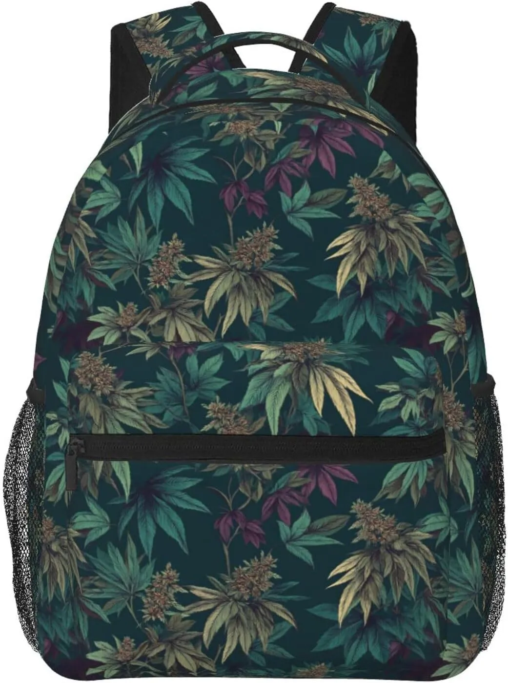 Palm Leaves Hibiscus Flowers Casual Backpack For Trekking Unisex Commute