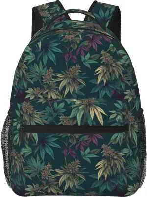 Palm Leaves Hibiscus Flowers Casual Backpack For Trekking Unisex Commute