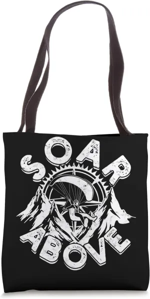 Paraglider Paragliding Soar Above Tote Bag