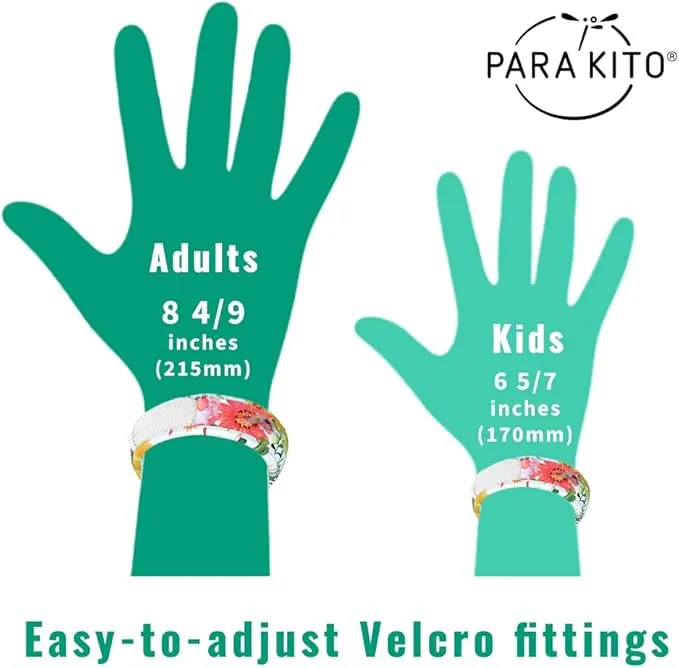 PARA'KITO Mosquito Repellent Bundle - Kids Insect Protection Bracelet   Bandana | Waterproof & DEET-Free Bug Spray Alternative for Hiking, Camping Accessories, Summer Vacation Essentials (Pink)