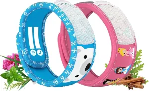 PARA'KITO Mosquito Repellent Pack - 2 Kids Wristbands & 2 Refills Polar Bear/Princess