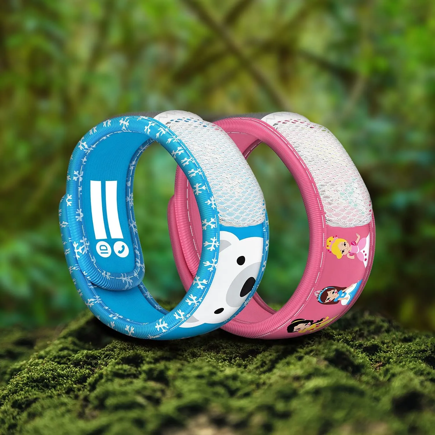PARA'KITO Mosquito Repellent Pack - 2 Kids Wristbands & 2 Refills Polar Bear/Princess