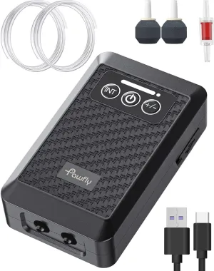 Pawfly Ultra Quiet Live Bait Aerator USB Rechargeable Battery Air Pump for 5-100 Gallon Bait Bucket Portable Battery Powered Oxygen Pump for Outdoor Fishing Power Outage and Fish Transportation