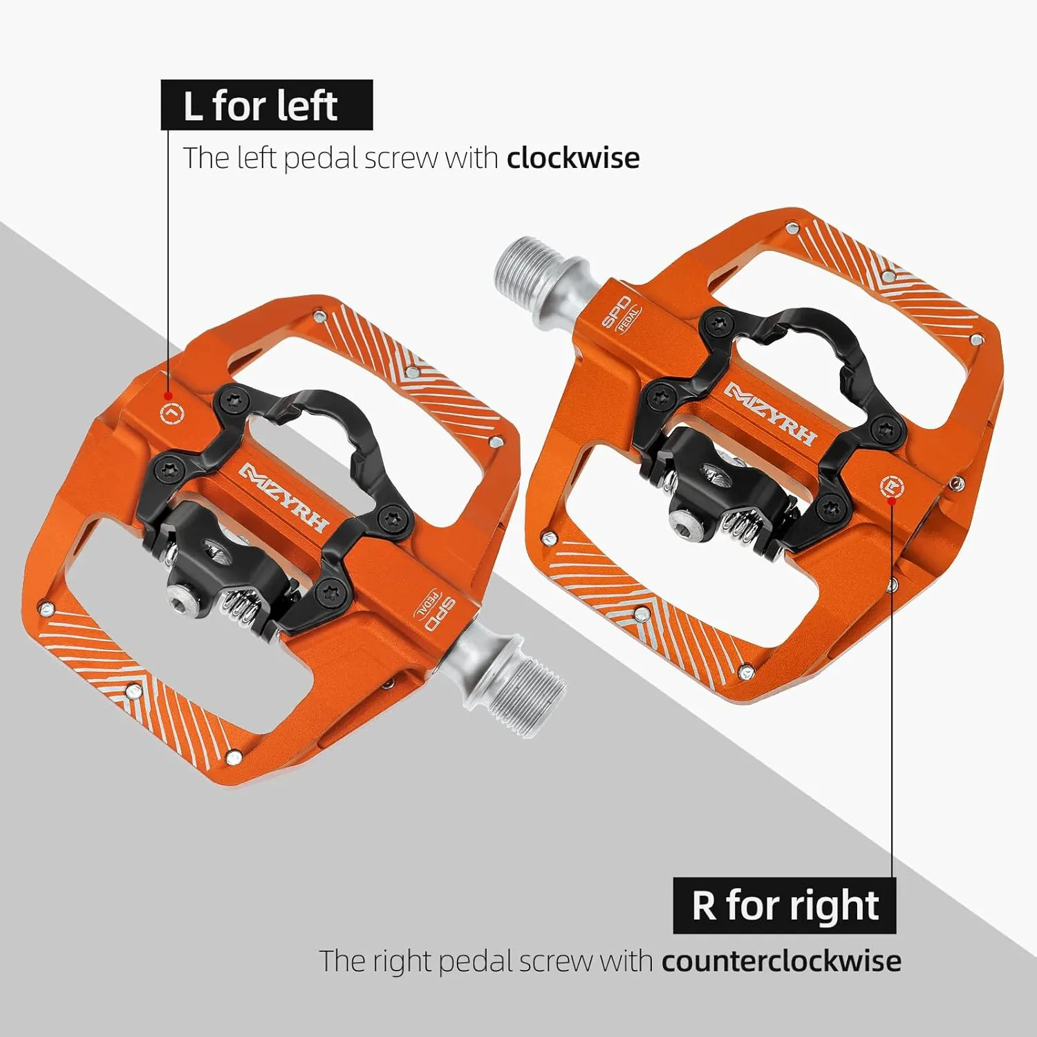 Pedal,MTB Mountain Bike Pedals Compatible with Dual Function Sealed Clipless Aluminum 9/16" Bicycle Flat Platform with Cleats for Road, MTB