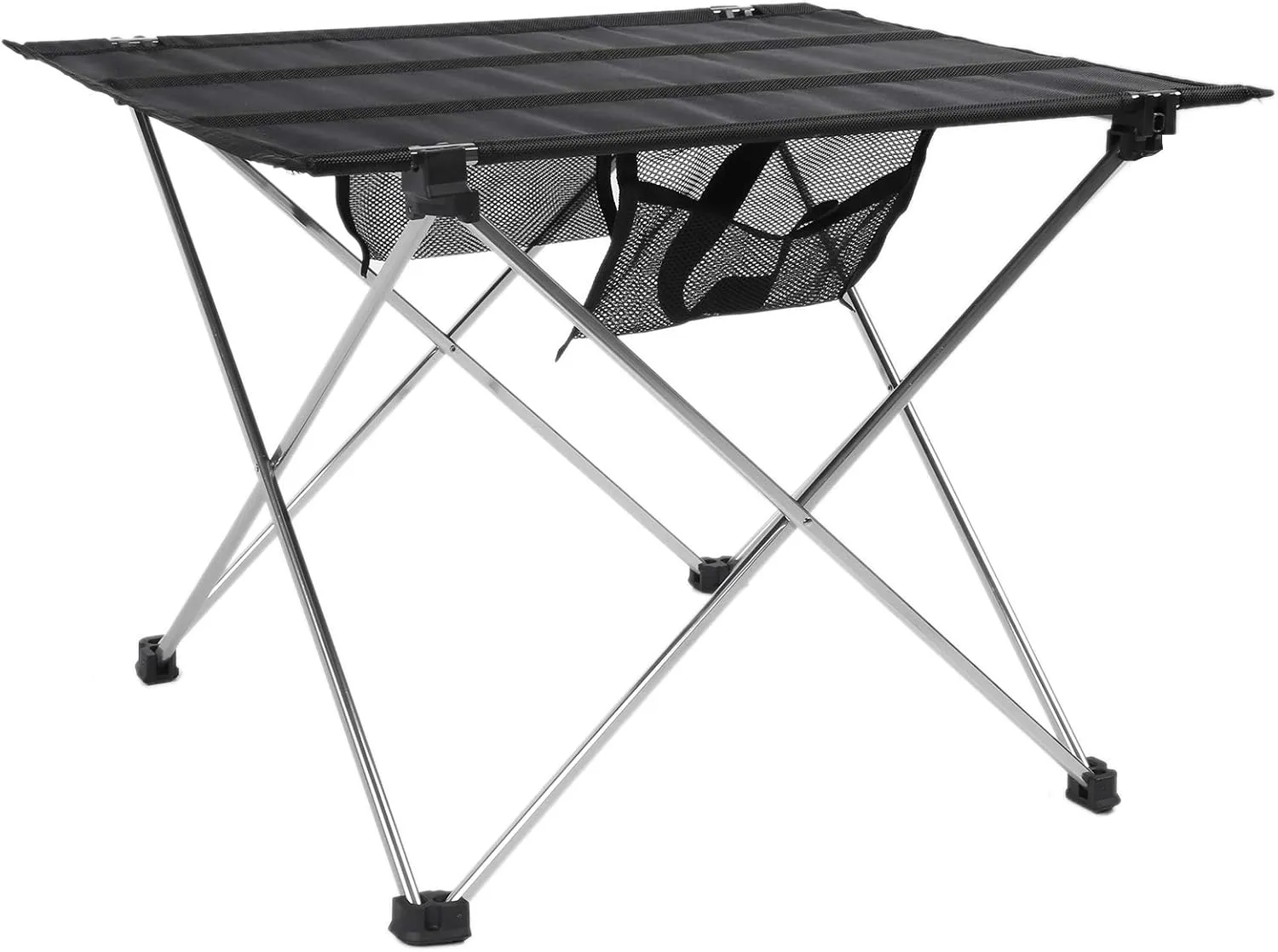 Picnic Table, Portable Folding BBQ Barbecue Desk for Camping Picnics and Barbecues, Lightweight Cloth, Easy Set Up and Fold Down (Small Silver Stand), Qcwwy8s4k9bew01-01