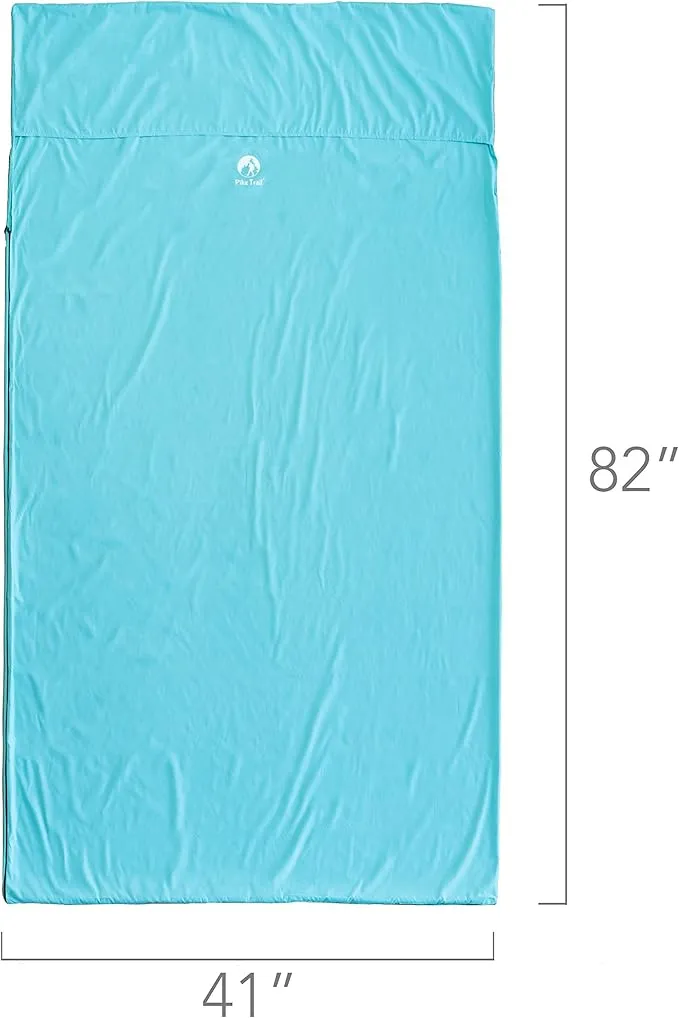 Pike Trail Sleeping Bag Liner – Travel and Camping Sheet, Lightweight and Compact Insert with Full Length Zipper and Guarantee