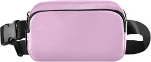 Pink Fanny Belt Bag Waist Packs Crossbody Bags Bum Bag for Running Hiking Travel Workout Adjustable Strap for Women Men