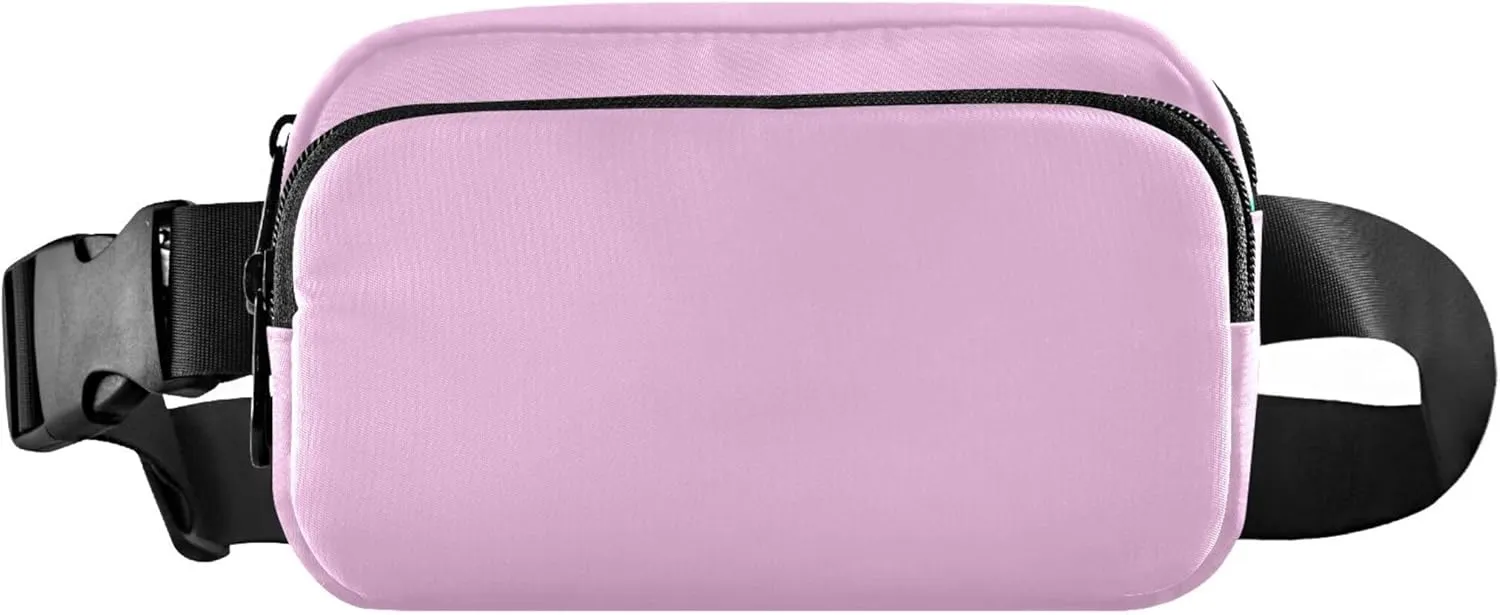 Pink Fanny Belt Bag Waist Packs Crossbody Bags Bum Bag for Running Hiking Travel Workout Adjustable Strap for Women Men