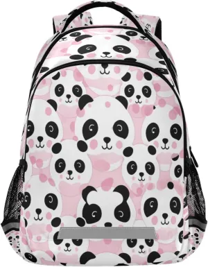 Pink Panda Bears Design Waterproof Backpack - Casual Outdoor Sports Daypack with Ergonomic Shoulder Straps#239