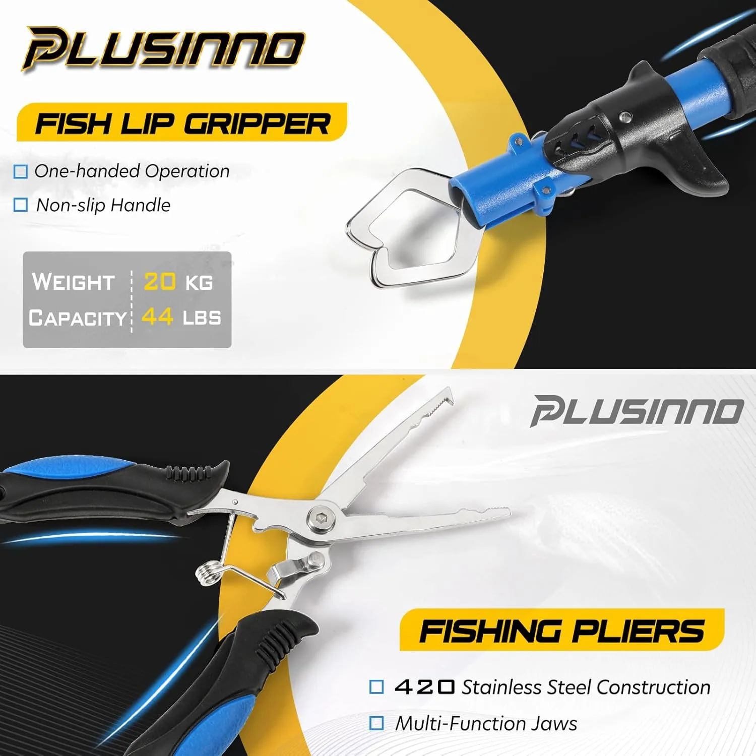 PLUSINNO Fishing Rod and Reel Combos - Carbon Fiber Telescopic Fishing Pole - Spinning Reel 12  1 Shielded Bearings Stainless Steel BB