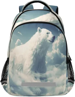 Polar Bears Painting Design Waterproof Backpack - Casual Outdoor Sports Daypack with Ergonomic Shoulder Straps#777
