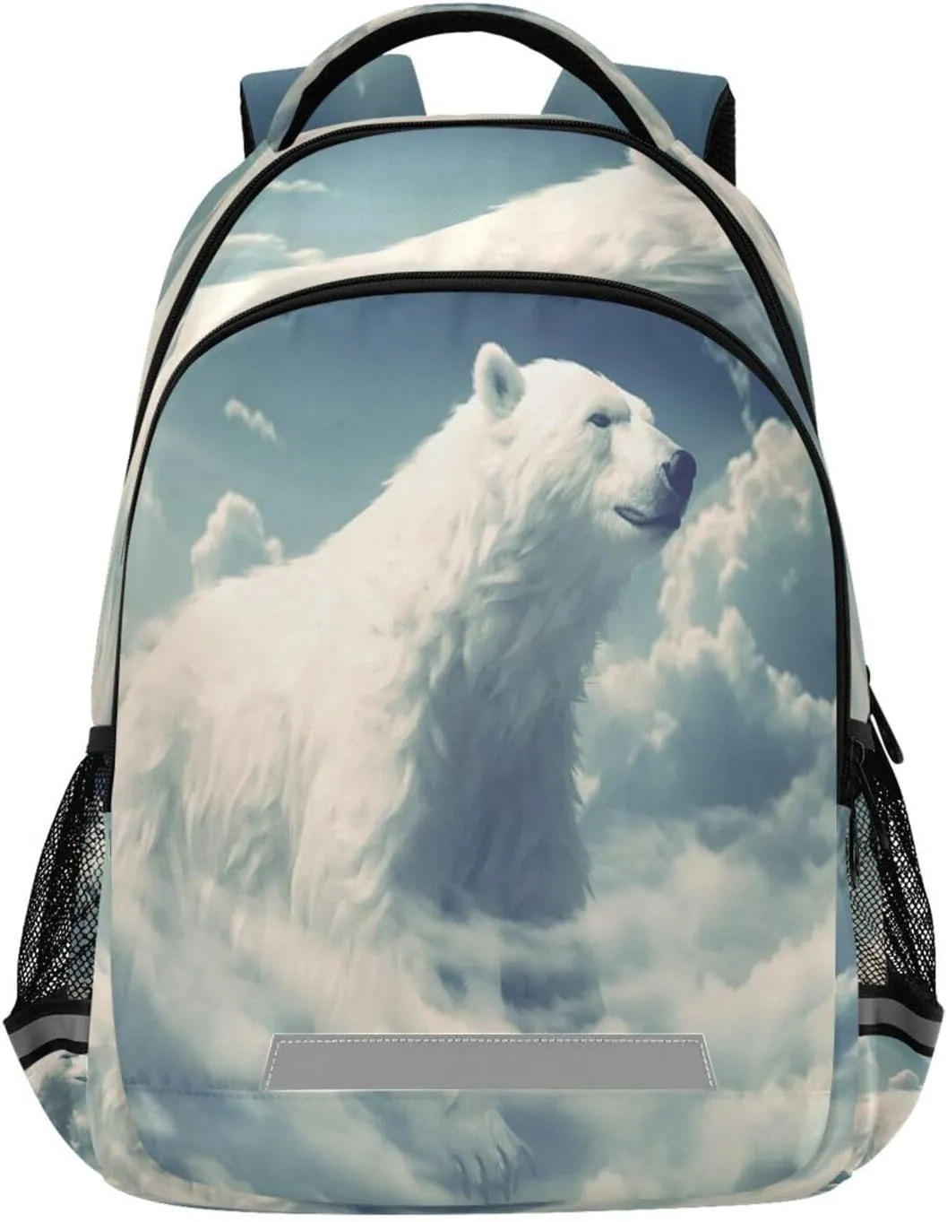 Polar Bears Painting Design Waterproof Backpack - Casual Outdoor Sports Daypack with Ergonomic Shoulder Straps#777