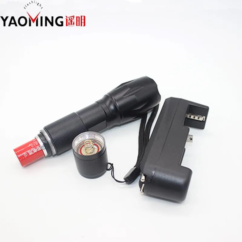Police Led Flashlight Cree XML T6 3800LM Waterproof Lantern Rechargeable Lamp Torch USB Charger Power Bank Light   18650 Battery
