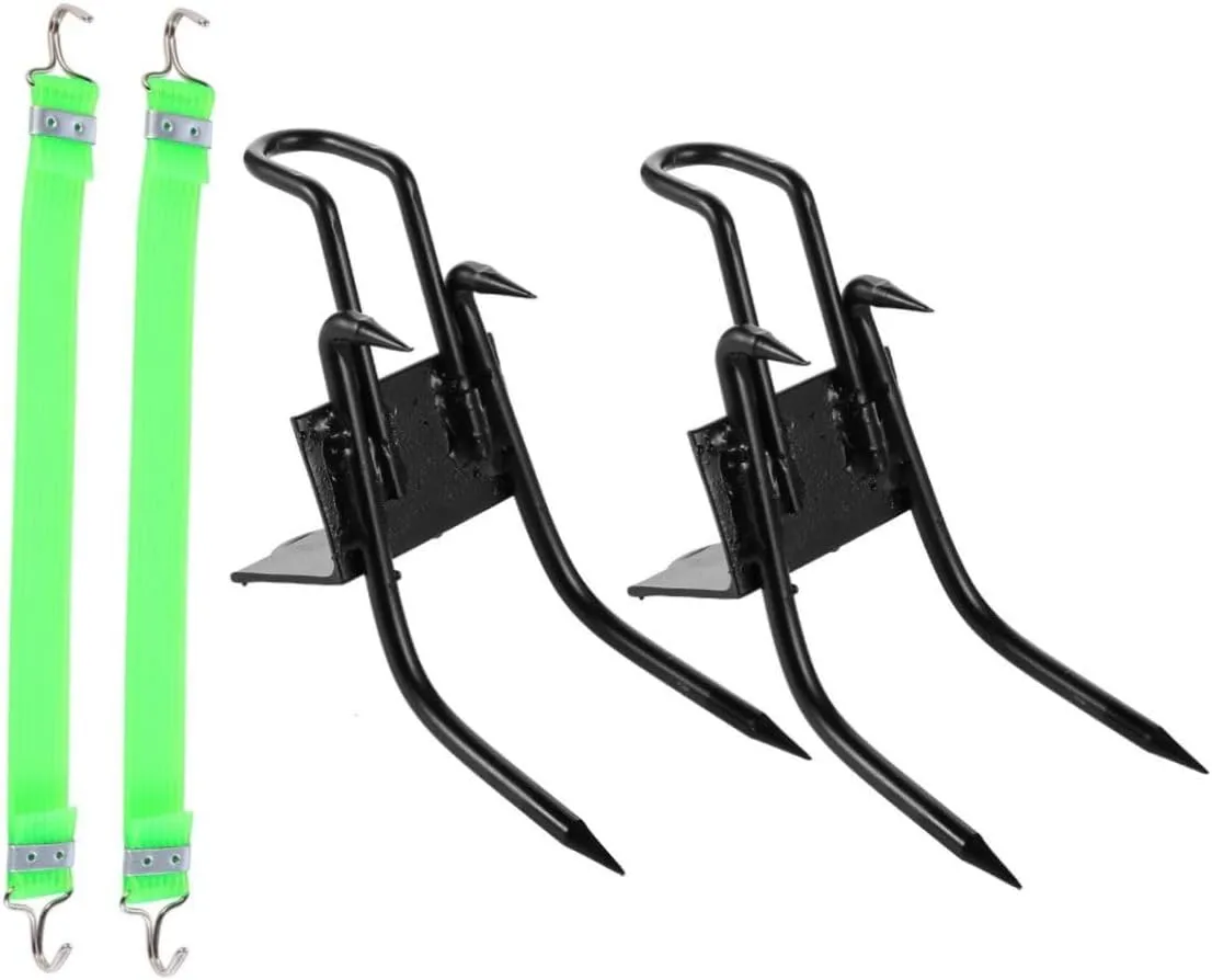 POPETPOP Carbon Steel Tree Climbing Spikes Shoes Non Slip Design for Easy Use Pole Climbing Equipment for Beginners Supports Up to Essential Tree Climbing Tool