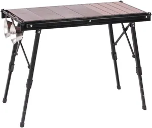 Portable All-Terrain Table Height Adjustable Folding Aluminium Camping Table Picnic Garden Backpacking Table