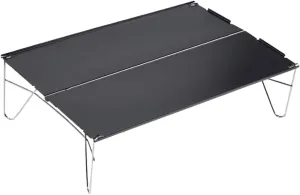 Portable Beach Table Camping Folding Table Mini Folding Portable Picnic Camping Table with Aluminum Legs Roll Up Table Folding Camping Table, 36*25*10cm, Black