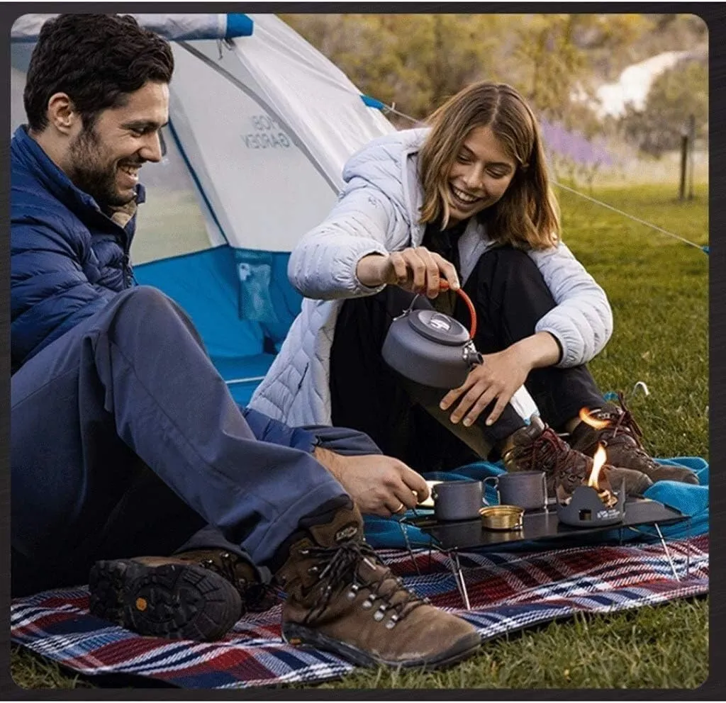 Portable Beach Table Camping Folding Table Mini Folding Portable Picnic Camping Table with Aluminum Legs Roll Up Table Folding Camping Table, 36*25*10cm, Black