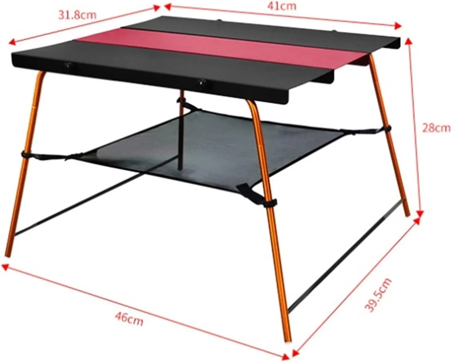Portable Beach Table Portable Camping Table Aluminum Camp Table for Hiking Backpacking Outdoor Picnic Folding Camping Table, 46*39.5*28cm
