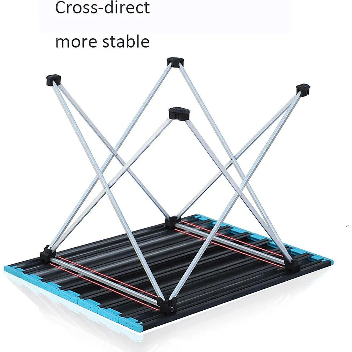 Portable Black Folding Table for Camping Trip BBQ Outdoor Picnic Stall Table