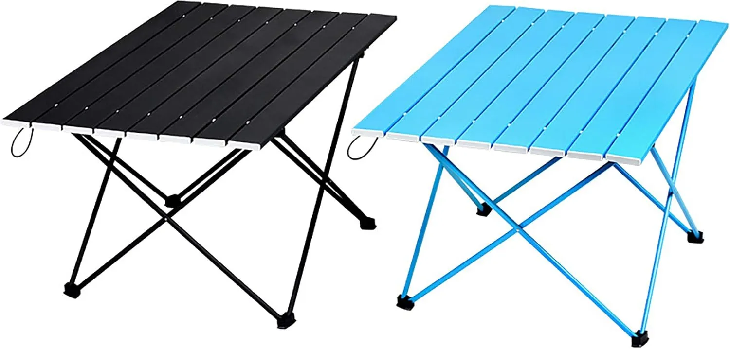 Portable Camping Table Aluminum Alloy Folding Ultra-Light Camping Table Equipped with a Carrying Bag Easy to Store Suitable for Camping Hiking Fishing Picnic Sports Travel