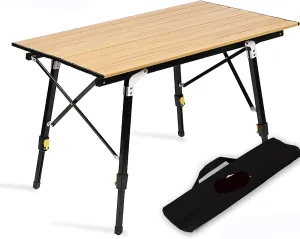 Portable Camping Table, Aluminum Alloy Light Folding Table, for Dining, Cutting, Cooking, Picnic, Outdoor, Beach, Hiking, Fishing (Color : B)