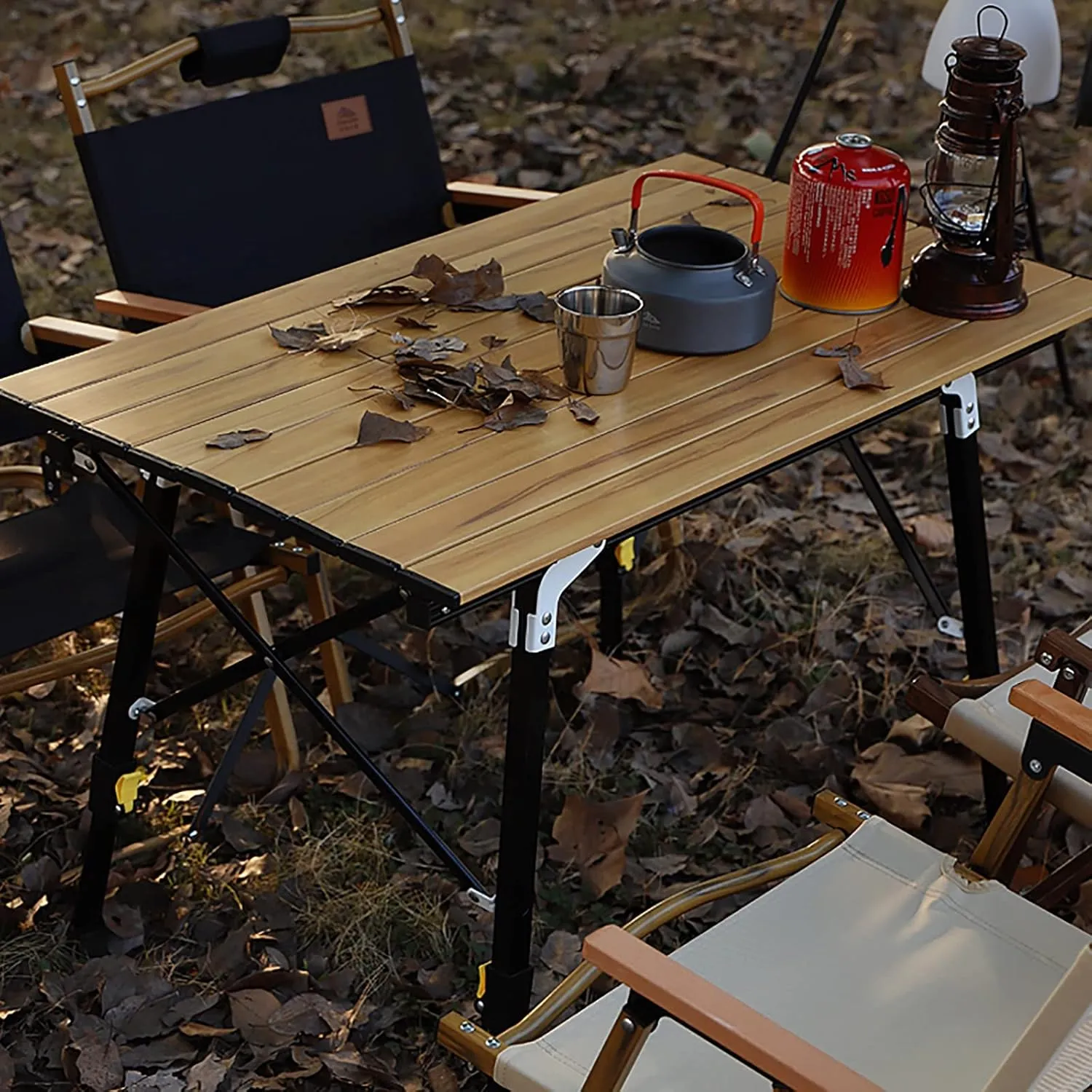 Portable Camping Table, Aluminum Alloy Light Folding Table, for Dining, Cutting, Cooking, Picnic, Outdoor, Beach, Hiking, Fishing (Color : B)