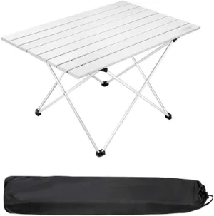 Portable Camping Table Aluminum Ultralight Folding Waterproof Outdoor Hiking BBQ Camp Picnic Table Desk Stable