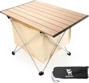 Portable Camping Table Folding Beach Table Ultralight Aluminum Camp Table with Storage Bag for Beach Hiking Backpacking Fishing Picnic Medium Size