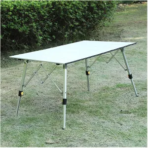Portable Camping Table, Lightweight Roll up Table, Outdoor Folding Picnic Table for Cooking Dining Hiking Fishing BBQ Table