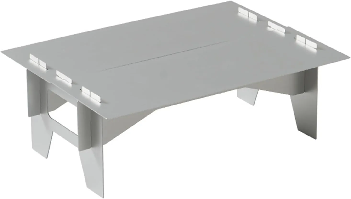 Portable Camping Table, Outdoor Lightweight Folding Camping Dining Table, Small Aluminum Foldable Picnic Table for Beach, BBQ, Cooking, Hiking, Backyards, Party, Silver, 981256